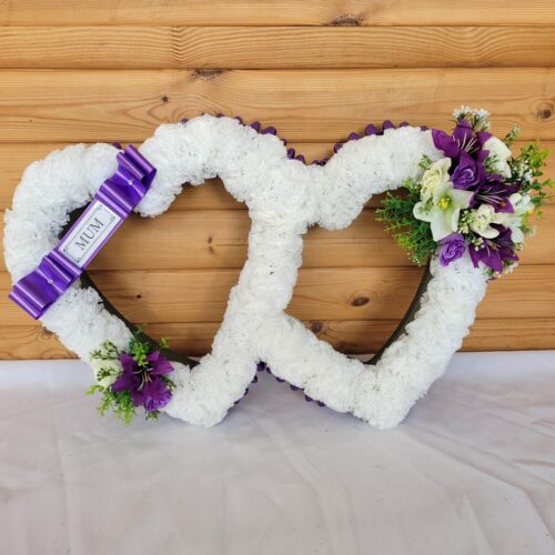 Lilac silk funeral tribute
