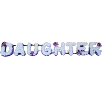 DAUGHTER silk funeral tribute in lilac