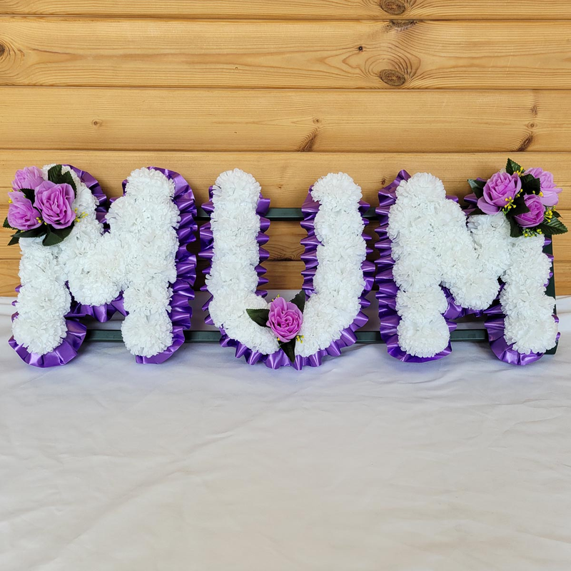 MUM silk funeral tribute in pink
