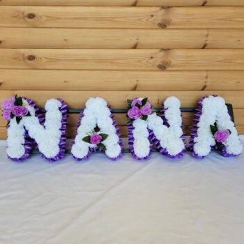 NANA silk funeral tribute in pink