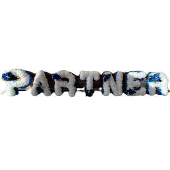 PARTNER silk funeral tribute in royal blue