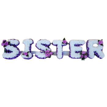 SISTER silk funeral tribute in pink