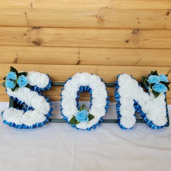 SON silk funeral tribute in lilac